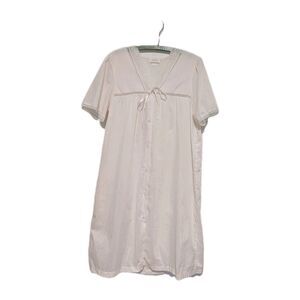 Vintage Barbizon Robe Pink Floral Lace Dressing Gown Granny Chic Cottagecore S/M
